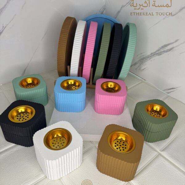 طقم أنسام – شمعة ومبخرة بلمسة ديكور