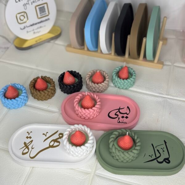 طقم شموع جدايل  – هدية مخصصة بالأسماء